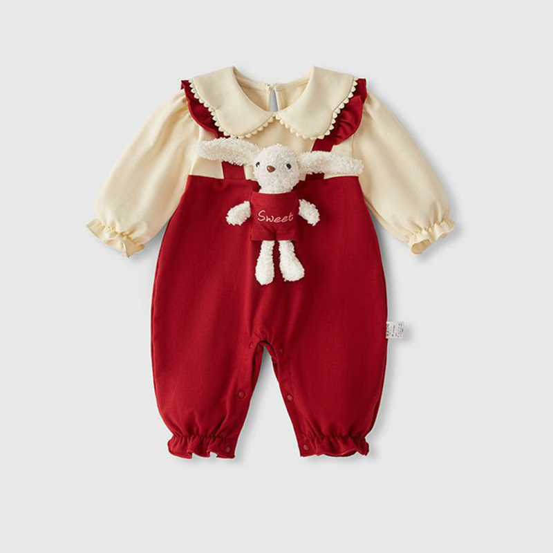  Baby Girl Princess Stylistic Bear Overalls Romper-kissminis