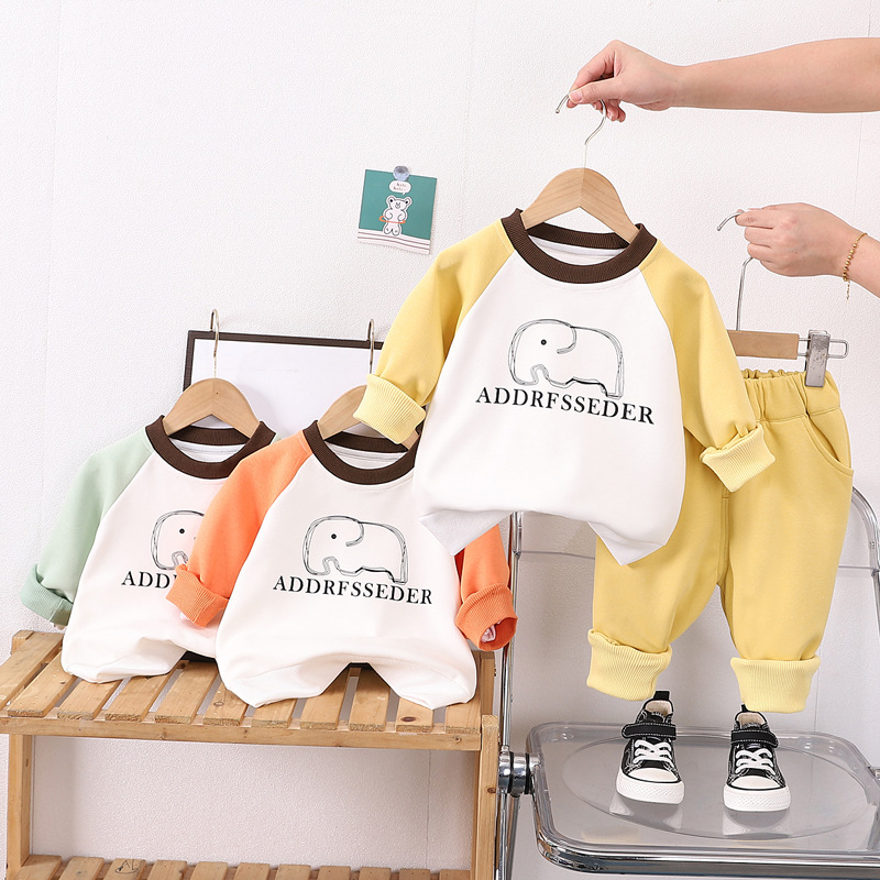 Toddler Boy/Girl Elephant Print Three-Piece Set-kissminis