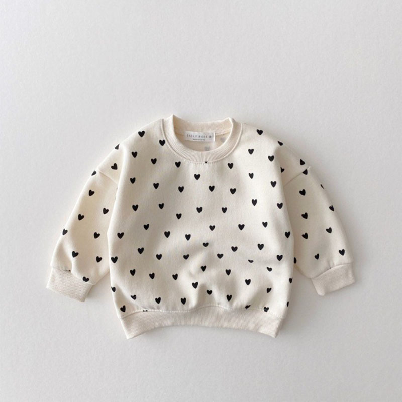 2pcs Baby Boy/Girl Allover Heart Pattern T-shirt and Pants Set-kissminis