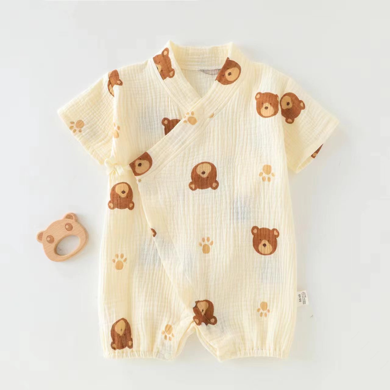 Baby Boy/Girl Bear Craw Printed Romper-kissminis
