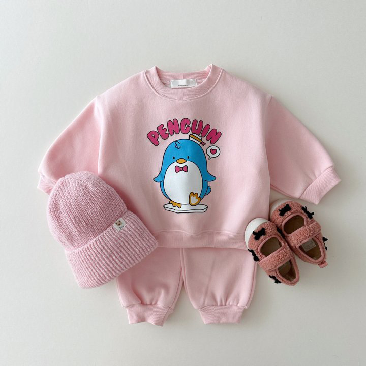 Cute Cartoon Pattern Sweatshirt and Pant Set-kissminis