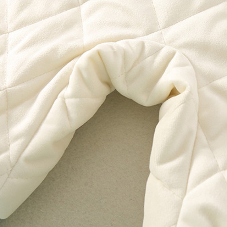 Baby Boy/Girl Letter Embroidery Long Sleeve Fluff Zipper Romper-kissminis