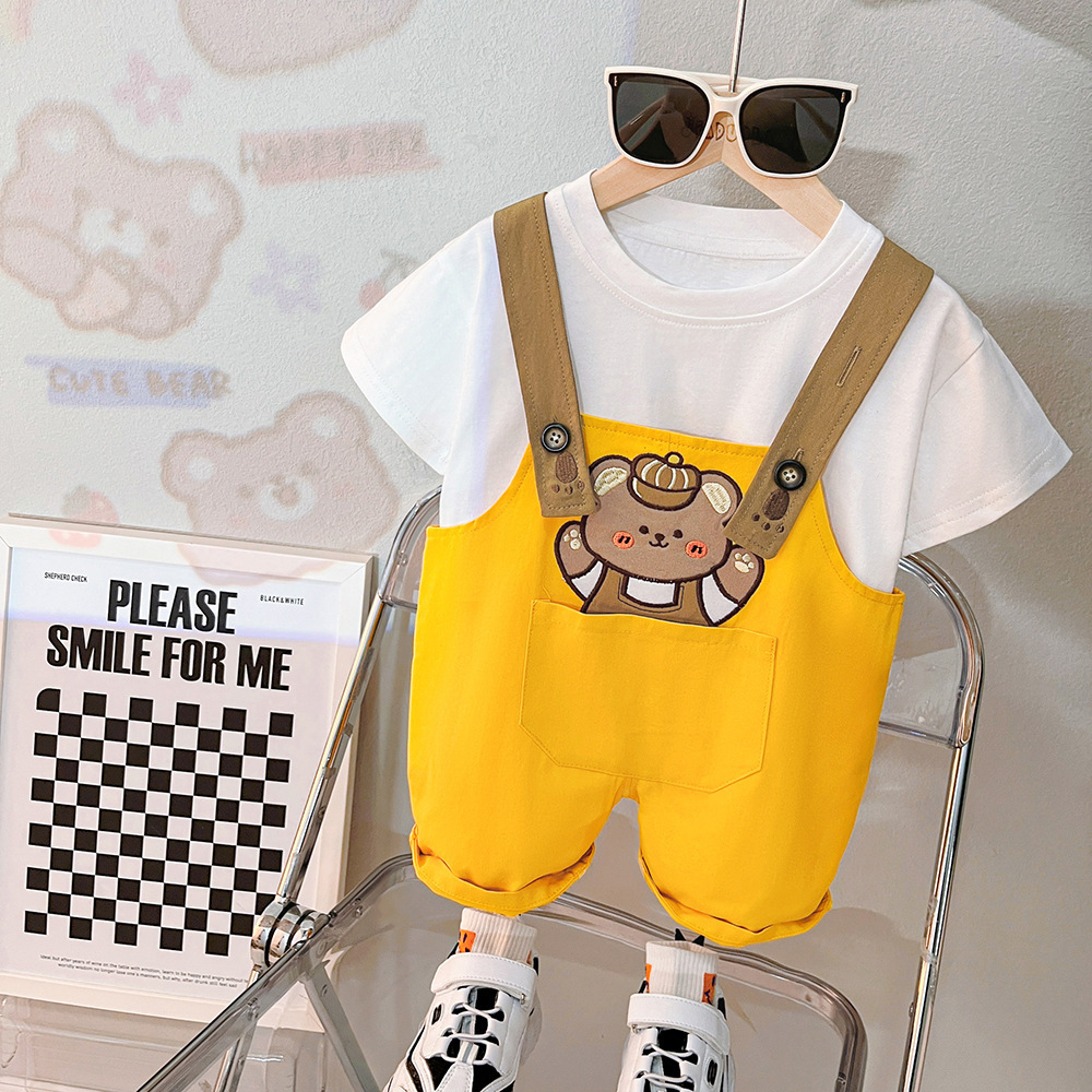 2pcs Baby Cartoon T-shirt with Pants Set -kissminis