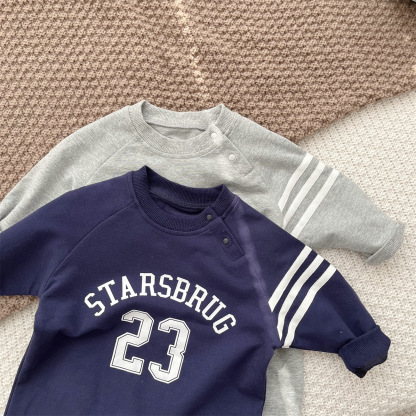 Baby ‘STARSBRUG’ Lines Romper -kissminis