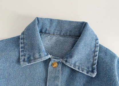 Baby Long Sleeve Denim Romper