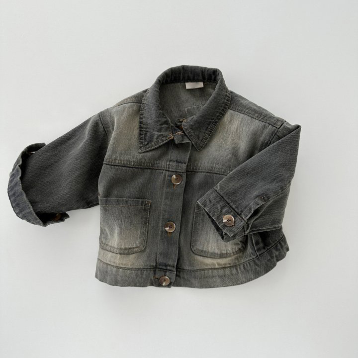 Toddler Boy/Girl Solid Color Denim Blouse-kissminis