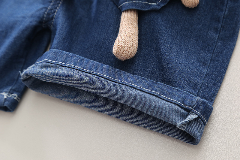 2pcs Baby Striped Bear T-shirt with Denim Pants Set -kissminis