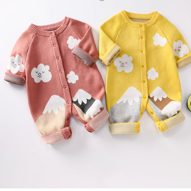 Baby Casual Knitted Sweater Romper-kissminis