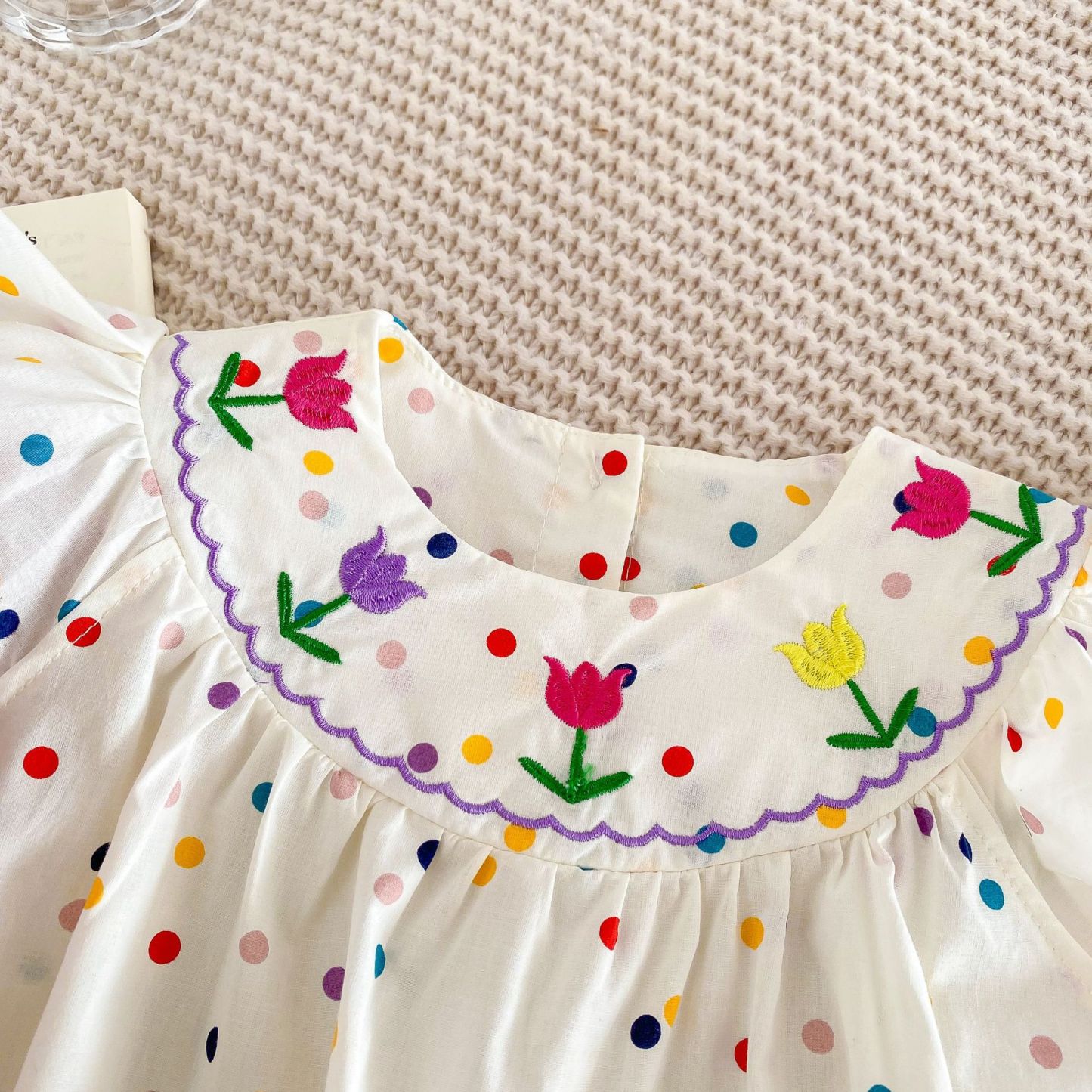 Baby Floral Polka Dot Bodysuit-kissminis