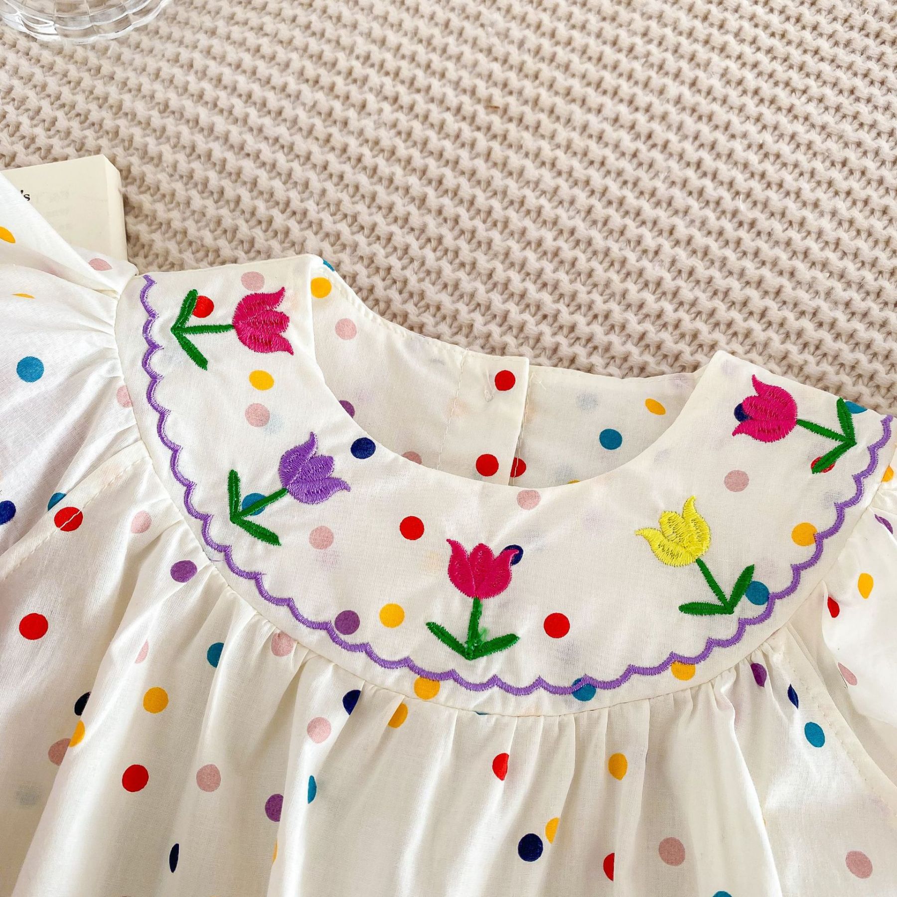Baby Floral Polka Dot Bodysuit-kissminis