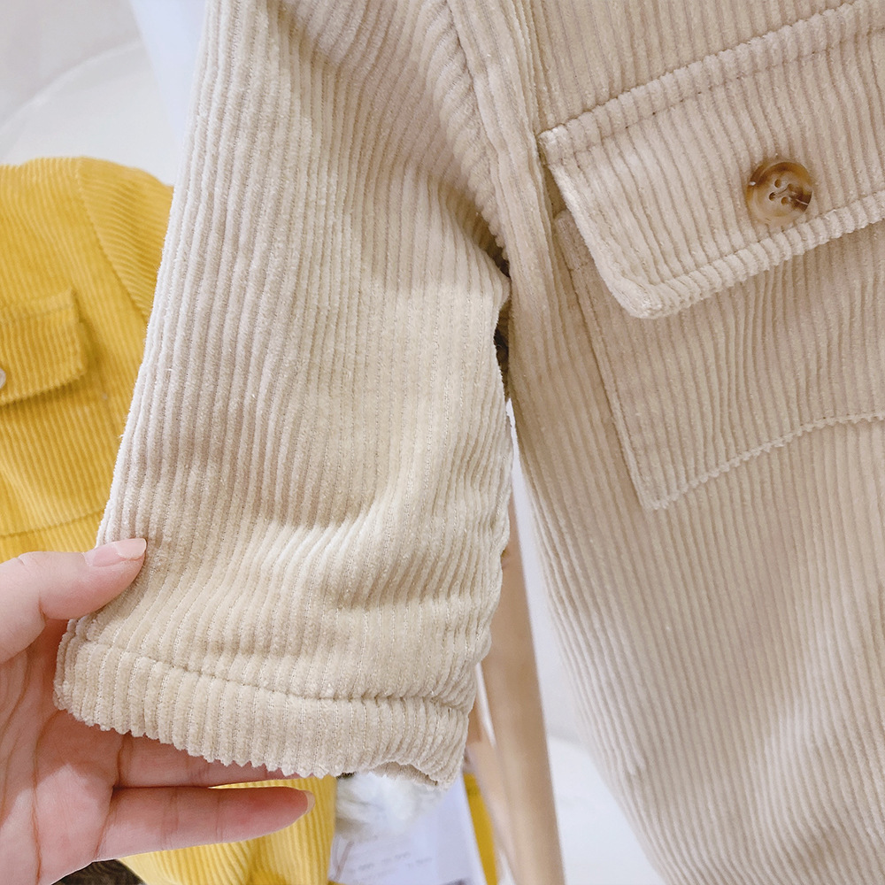 Baby Boy/Girl Winter Fluff Thicken Solid Color Long Sleeves Romper-kissminis