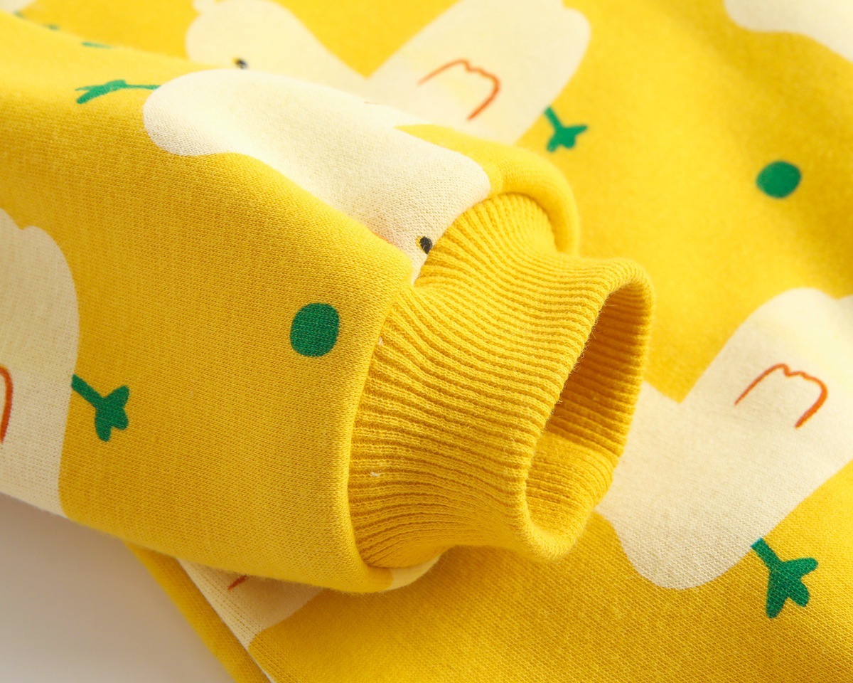 Baby Boy/Girl Allover Duck Pattern Long Sleeve Bodysuit and Hat Set-kissminis
