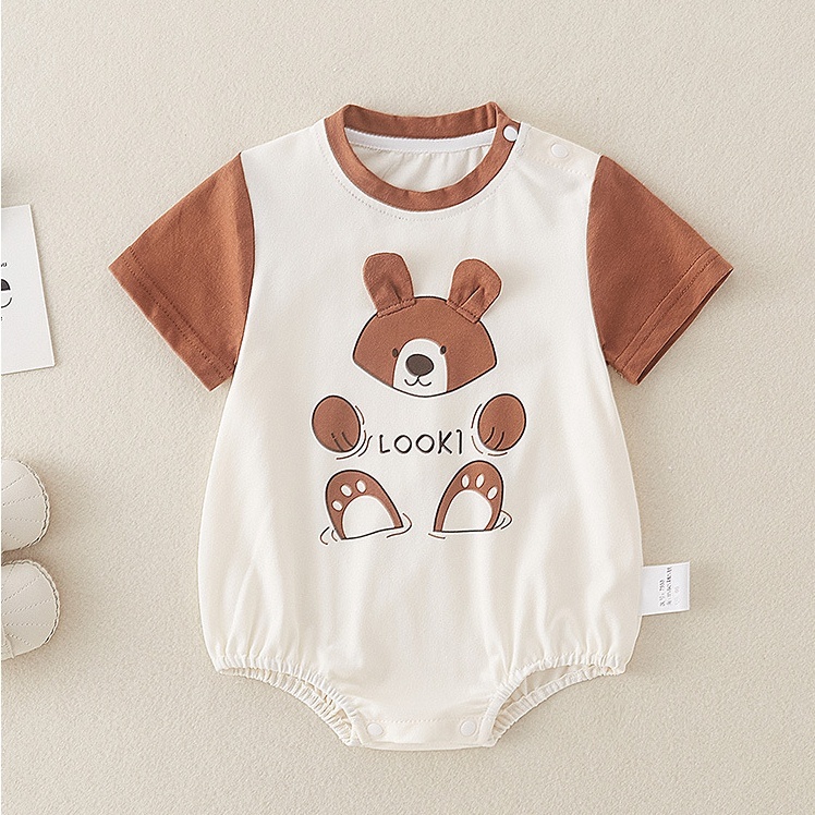 Baby Boy/Girl Bear Cartoon Bodysuit-kissminis