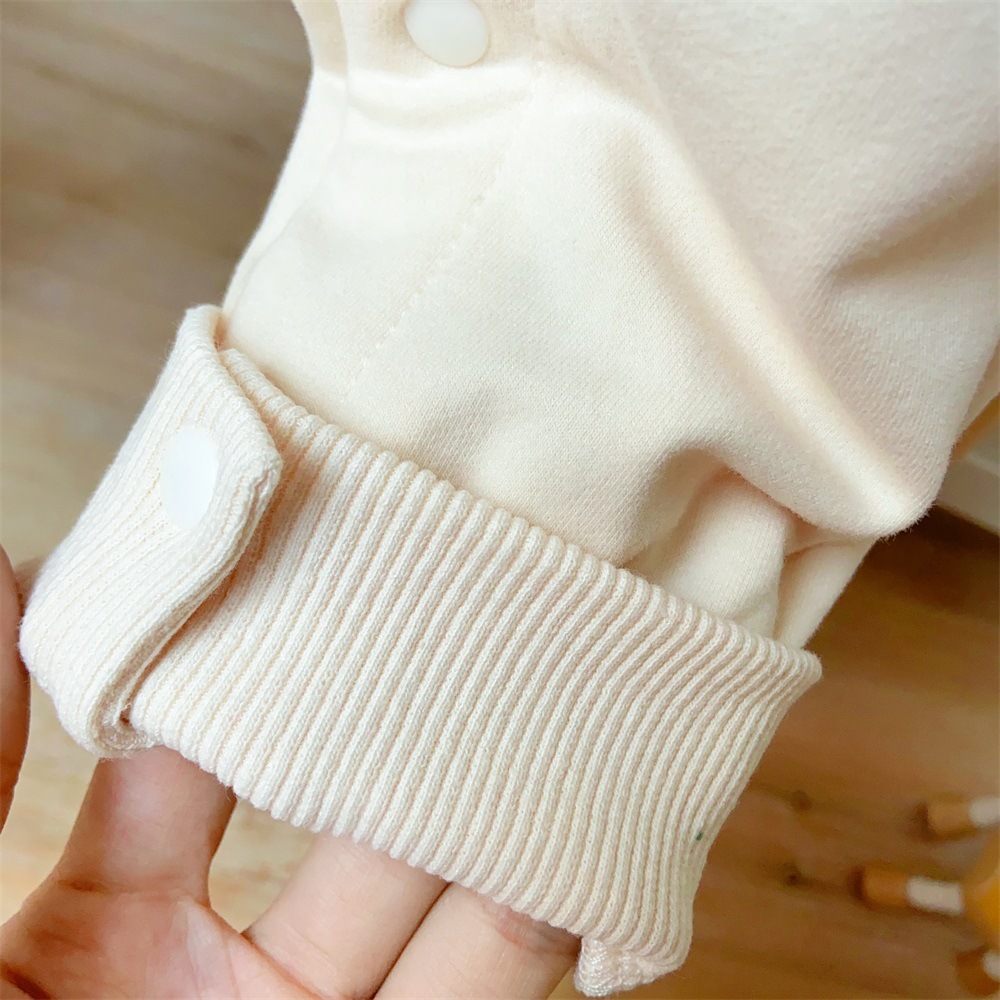 Baby Boy/Girl Bear and Puppy Patch Long Sleeve Romper-kissminis