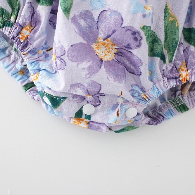 Baby Girl Violet Print Bodysuit-kissminis