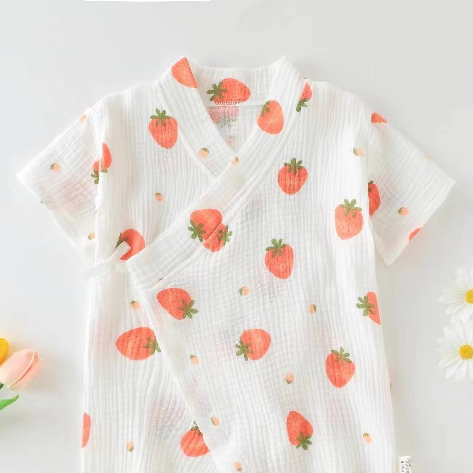 Baby Boy/Girl Strawberry Printed Romper-kissminis