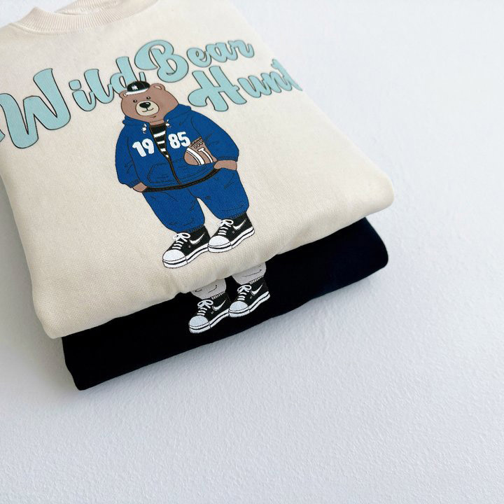 2pcs Toddler Boy/Girl Wild Bear Hunt Print T-Shirt and Pants Set-kissminis