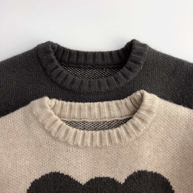 Baby Boy/Girl Bear Pattern Long Sleeve Pullover Sweater