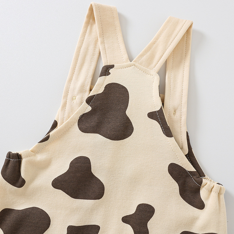 2pcs Baby Yellow T-shirt with Cow Pants Set -kissminis