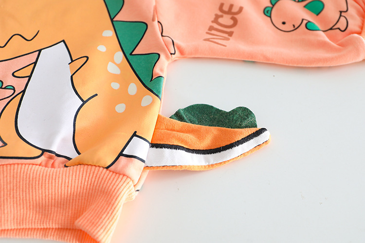 Allover Cartoon Dinosaur Pattern Two Piece Set-kissminis