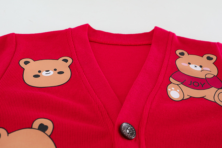 3pcs Toddler Allove Bear Graphic T-shirt Sweatshirt and Pant Set-kissminis
