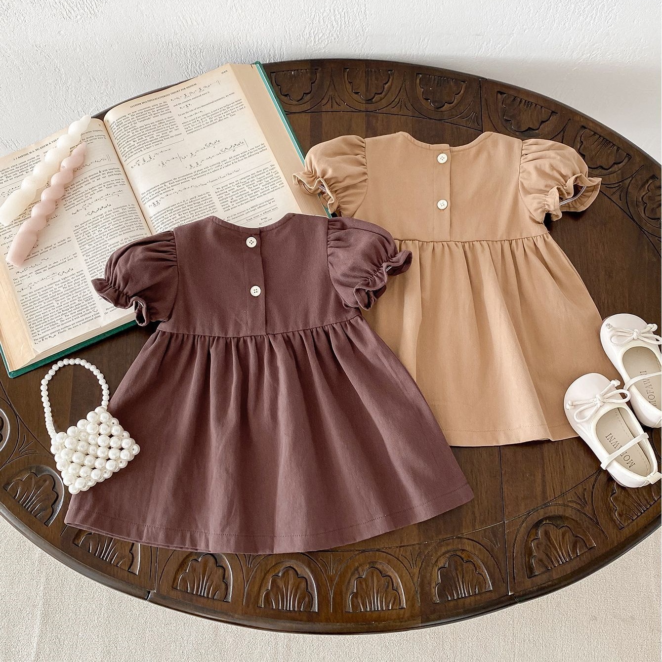 Baby/Toddler Girl Vintage Short Sleeve Dress-kissminis