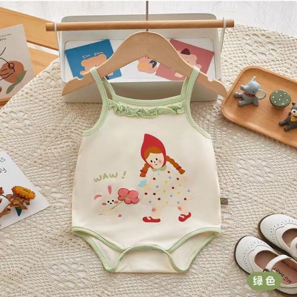 Baby Girl Lovely Print Sling Bodysuit-kissminis