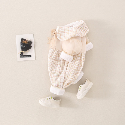 Baby Girl Lace Bowknot Chanel Style Long Sleeve Romper-kissminis