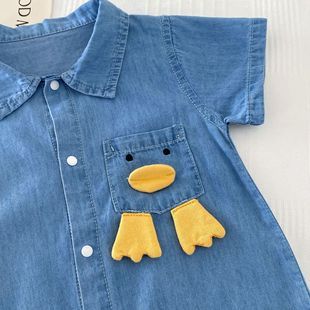 Baby Boy/Girl Cartoon Cowboy Romper-kissminis