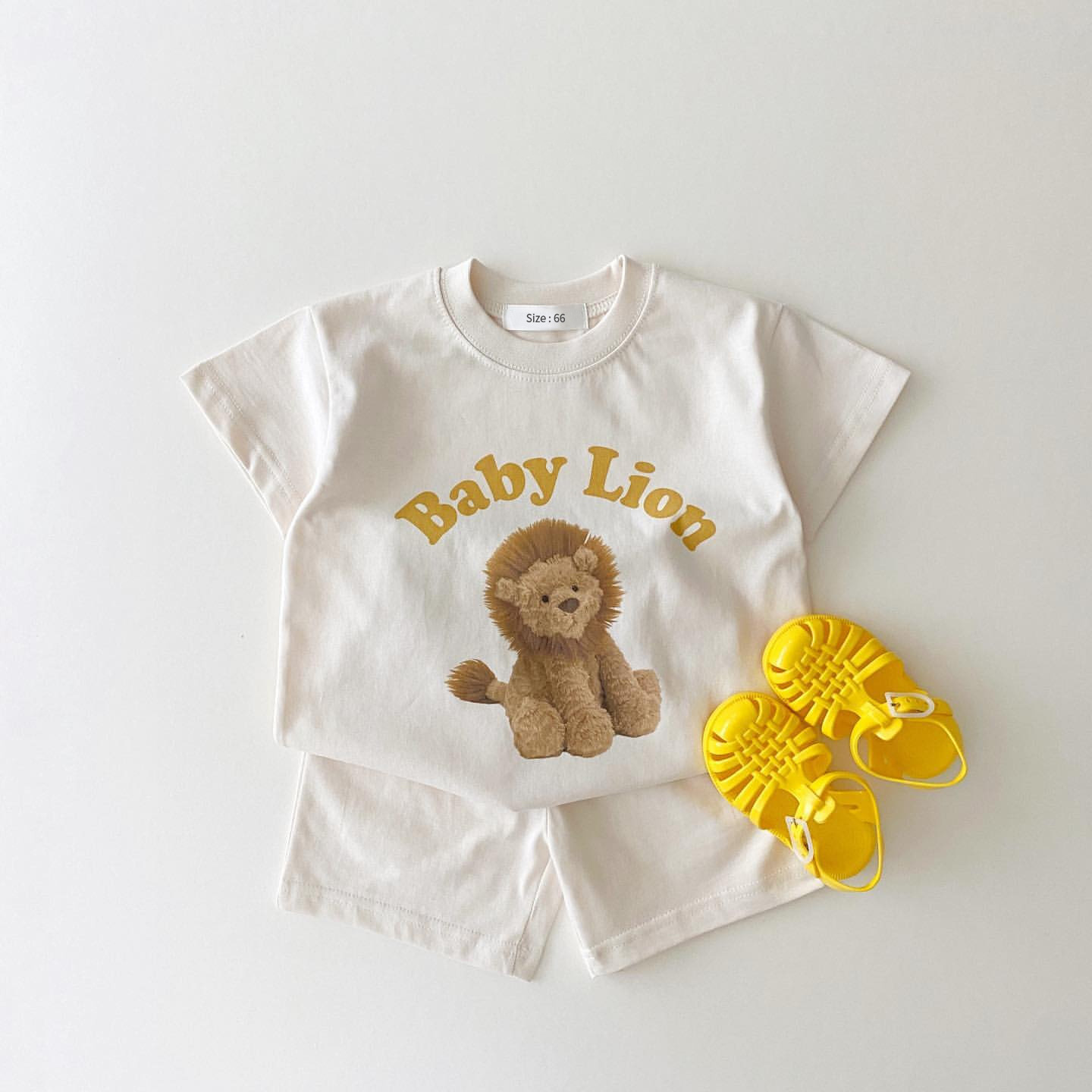 2pcs Baby Boy/Girl Animal Alphabet Print T-shirt with Pant Set-kissminis