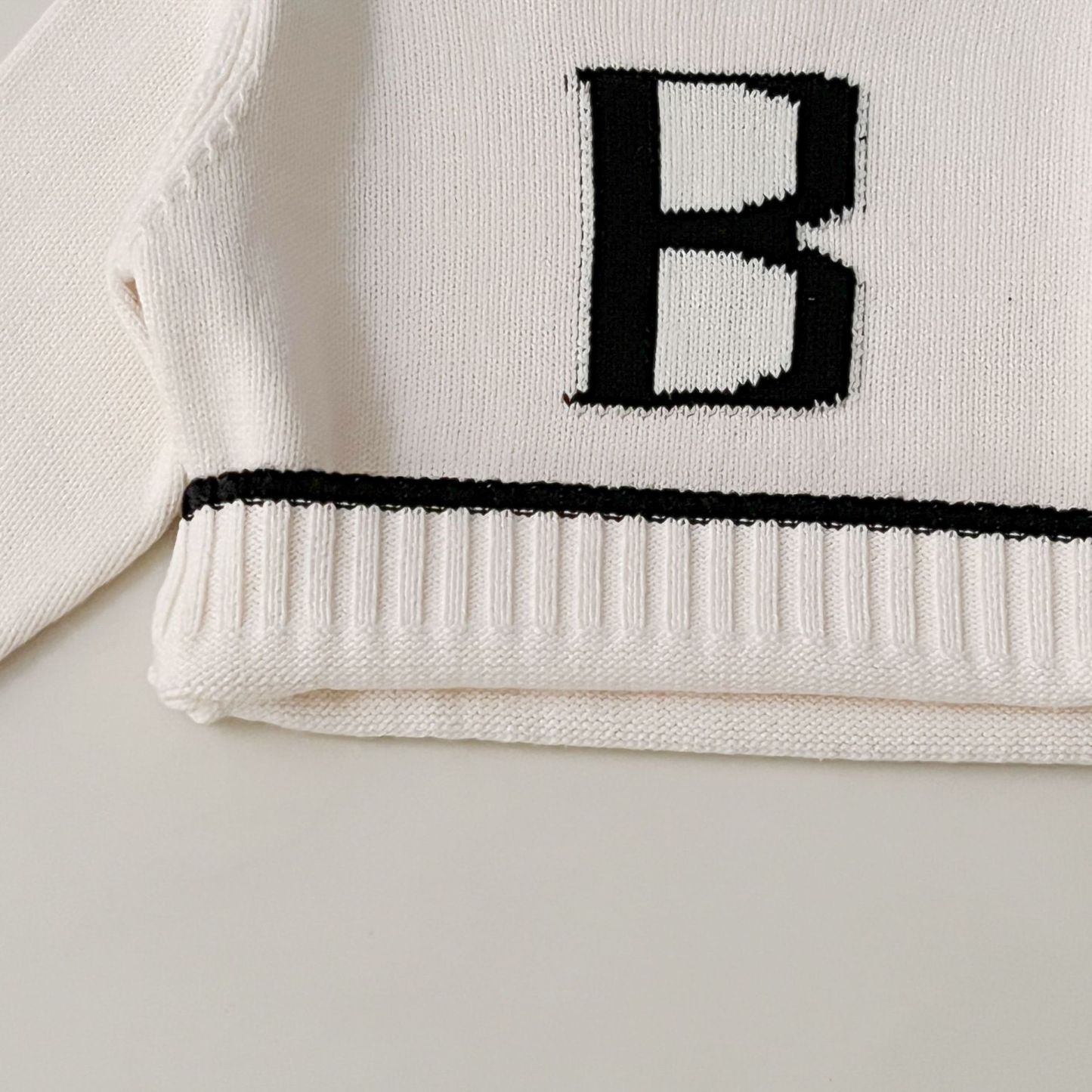 2pcs Baby Letter Pattern Woolen Knit Sweater-kissminis