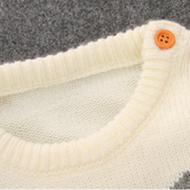 Baby Boy/Girl Rabbit Pattern Long Sleeve Knitted Romper
