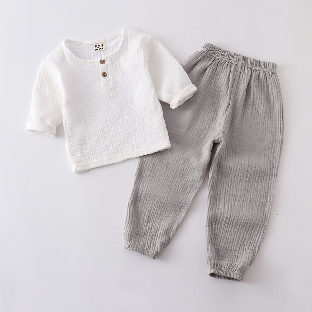 2pcs Toddler Colored Cotton Qauzer Sweatshirt and Pant Set-kissminis