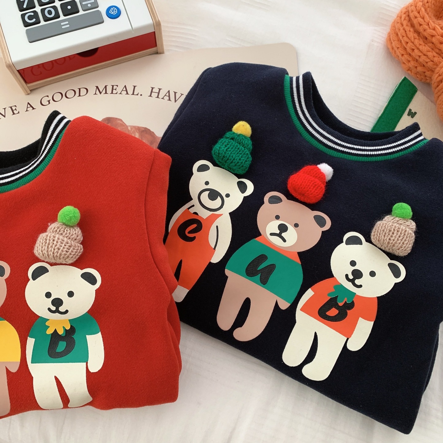 Newborn Winter Baby Christmas Pattern Thicken Long Sleeve Romper-kissminis