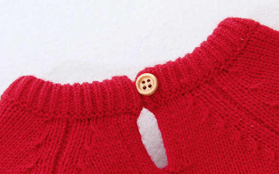 Baby Toddler Boy/Girl Christmas Style Santa Claus Design Knitted Long Sleeve Romper-kissminis