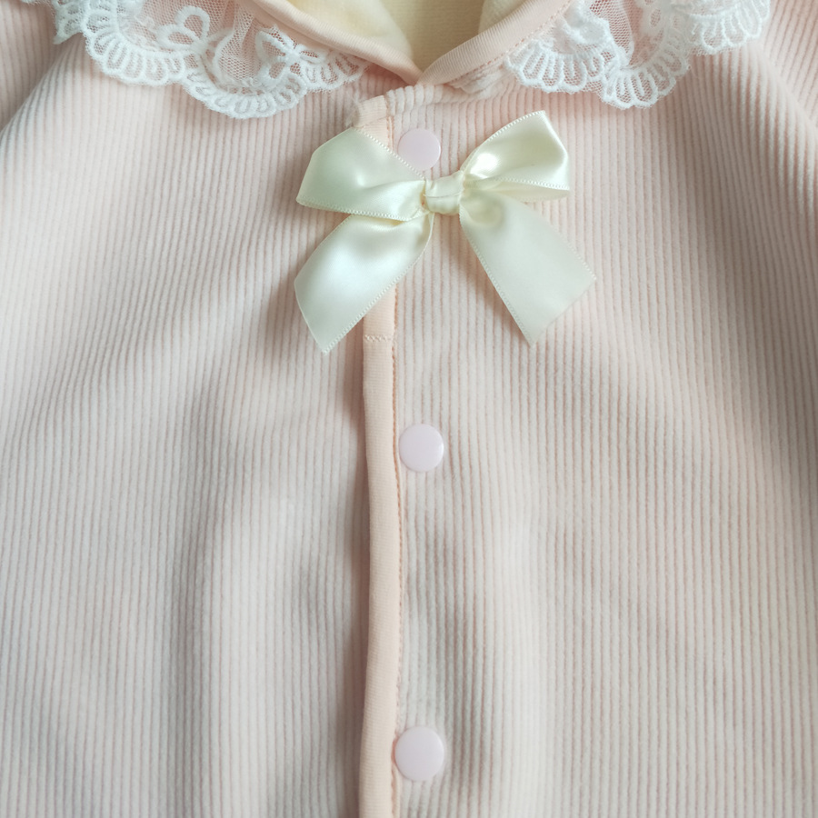 Baby Girl Princess Lace Trim Thicken Hooded Cloak-kissminis