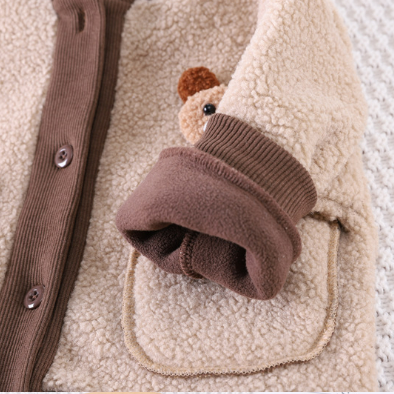 Toddler Boy/Girl Bear Pattern Three Piece Set-kissminis
