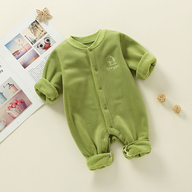 Baby Winter Fleece Rabbit Pattern Romper-kissminis