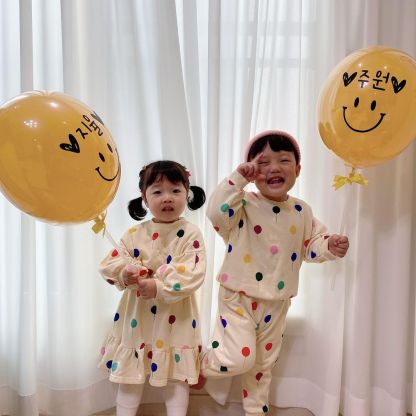 Toddler Boy/Girl Allover Colorful Ballo0n Print Pullover Sweatshirt Set