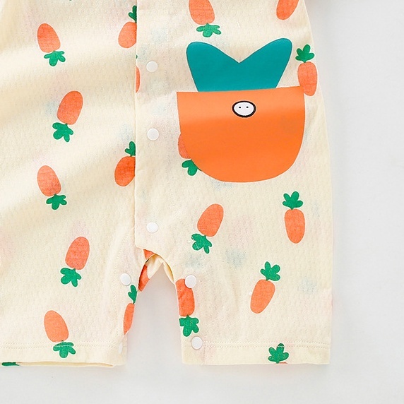 Baby Boy/Girl Carro Print Romper-kissminis