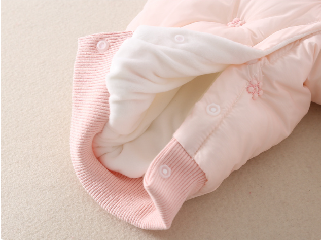 Baby Girl Winter Cute Rabbit Ears Design Long Sleeve Hooded Romper-kissminis