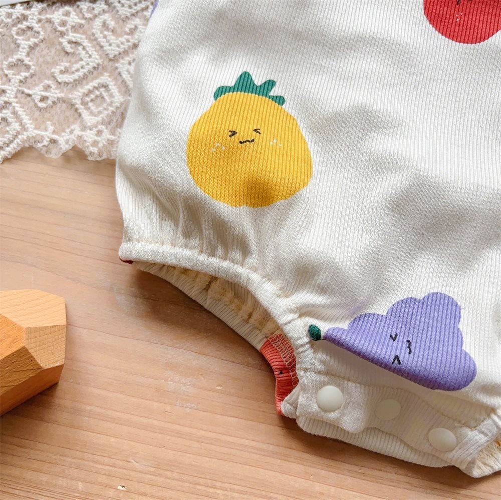 Baby Boy/Girl Vegetable Printed Bodysuit-kissminis