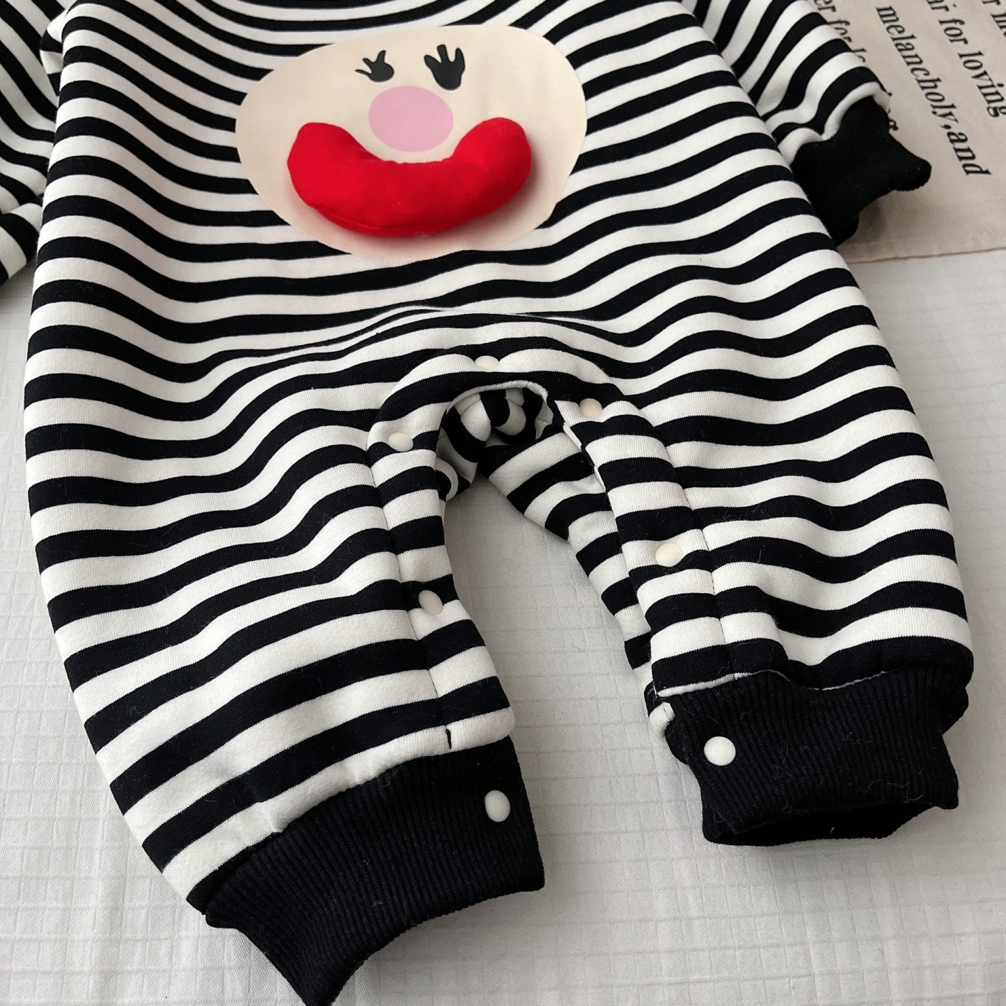 Baby Boy/Girl Cute Caterpillar Pattern Solid Color Striped Long Sleeve Romper-kissminis