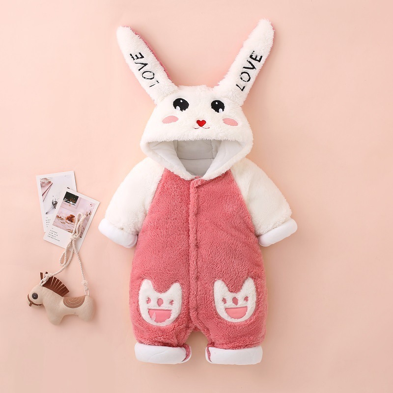 Baby Boy&Girl Cute Rabbit Long Sleeve Romper-kissminis
