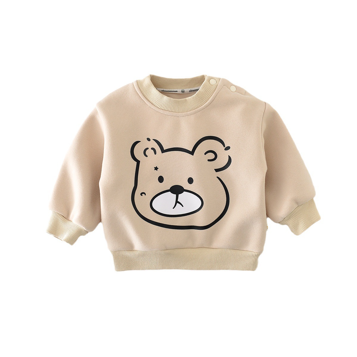 Baby Boy/Girl Cute Bear Graphic Long Sleeve Sweatshirt-kissminis