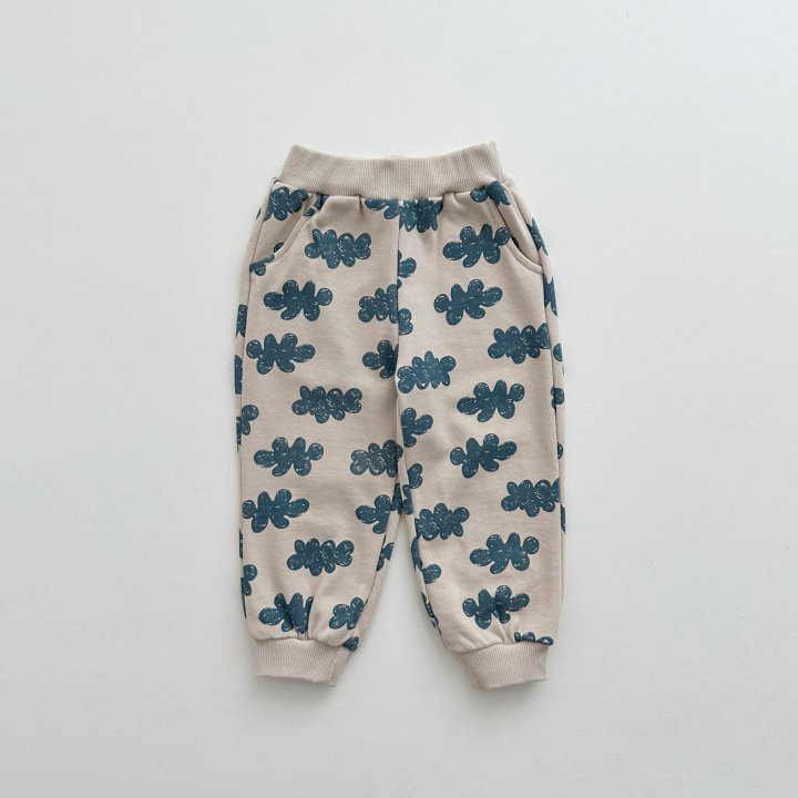 2pcs Toddler Boy/Girl Cloud Print High Neck T-Shirt and Pants Set-kissminis