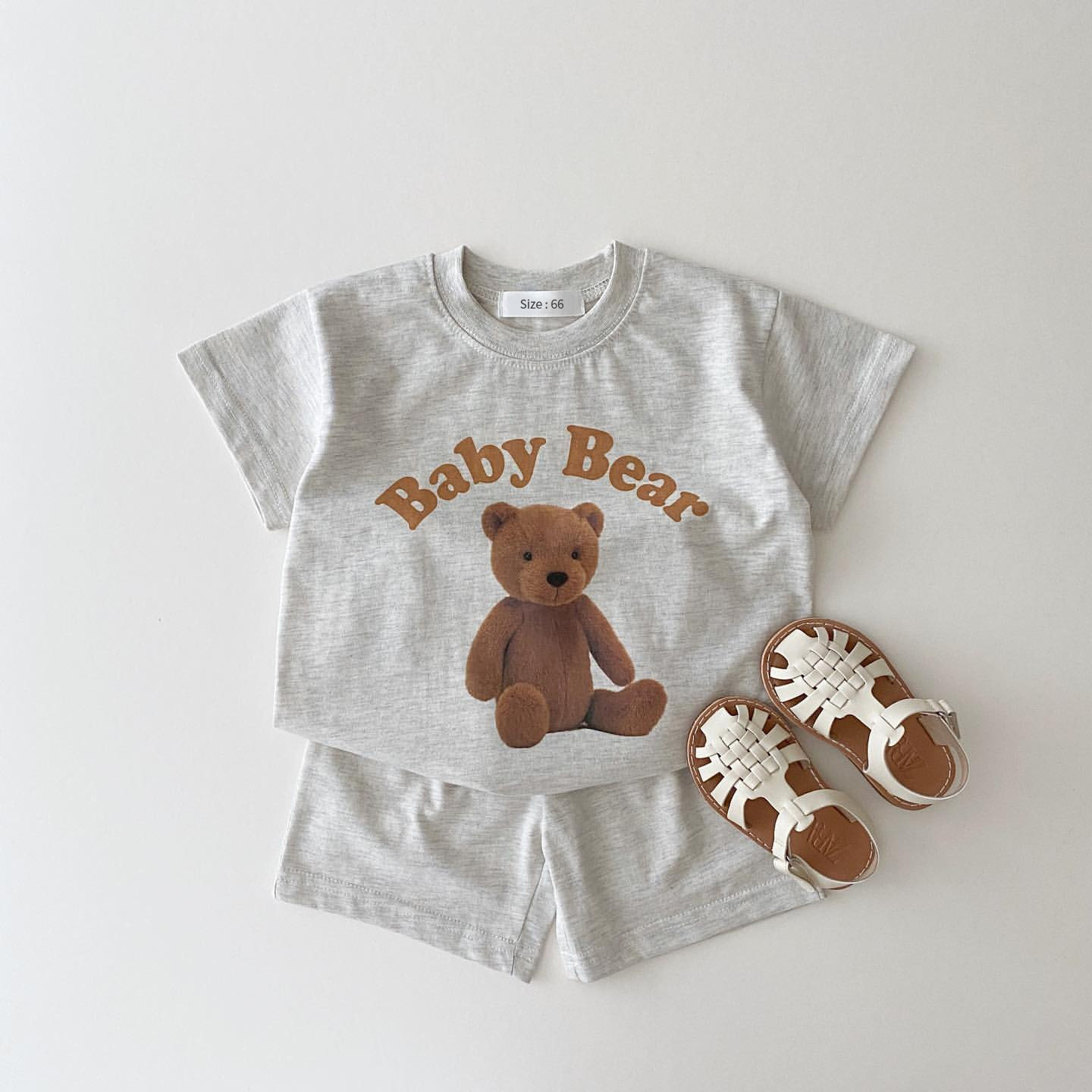 2pcs Baby Boy/Girl Animal Alphabet Print T-shirt with Pant Set-kissminis