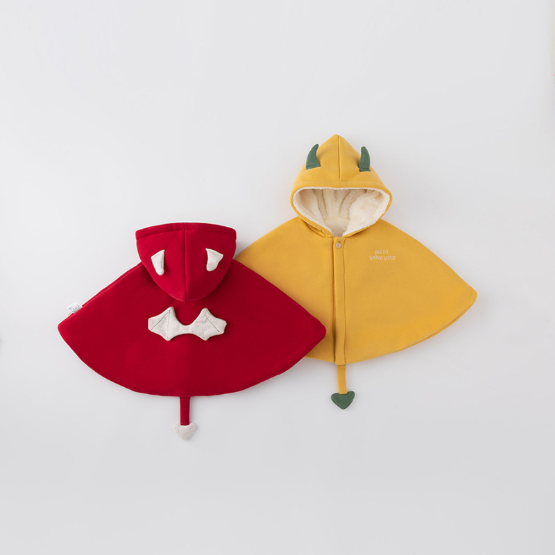 Baby Christmas Children Velvet Thickened Cloak Hooded Cloak-kissminis