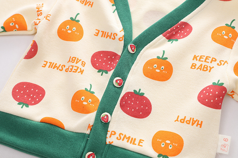 3pcs Toddler Fruit Graphic Sweatshirt and Jacket Pant Set-kissminis
