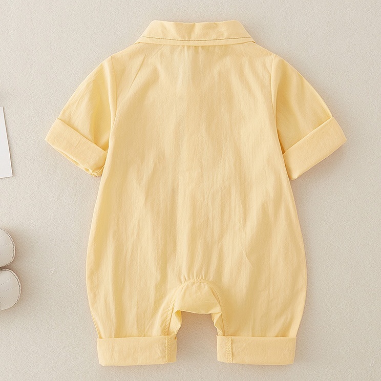 Baby Boy/Girl Line Puppy Print Romper-kissminis